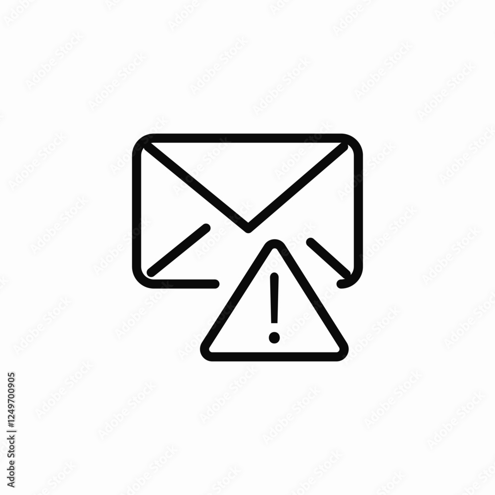 email danger spam warning icon sign vector email danger spam warning icon sign vector