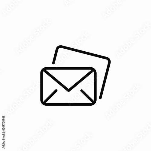 envelope message dor receive icon sign vector