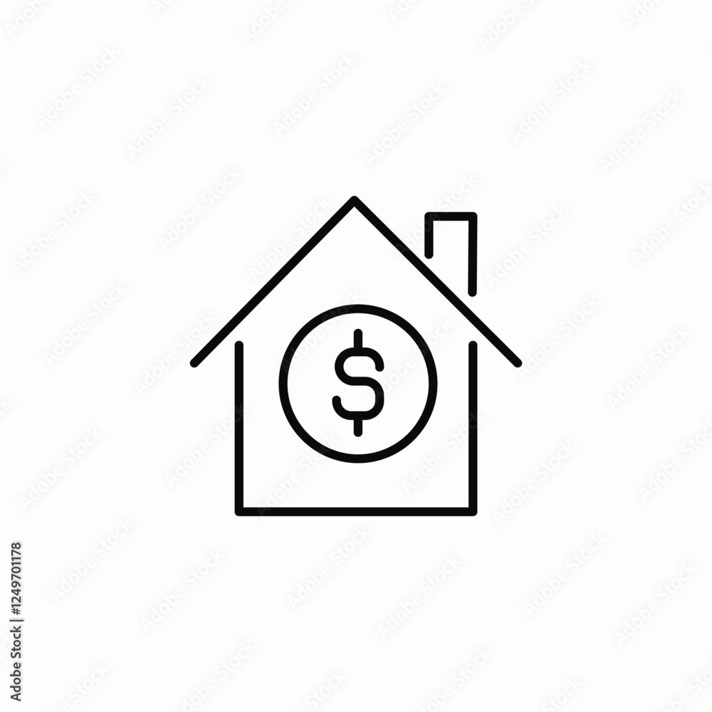 house mortgage icon sign vector house mortgage icon sign vector