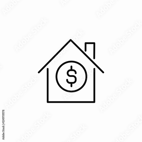 house mortgage icon sign vector