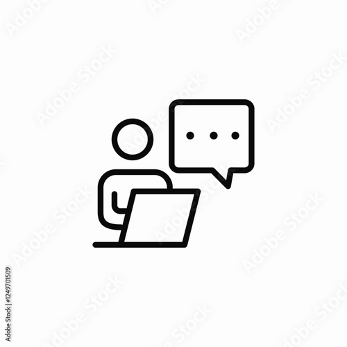 laptop message receive icon sign vector