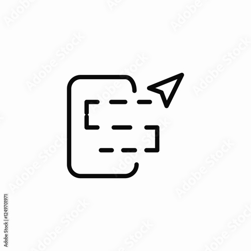 message path icon sign vector