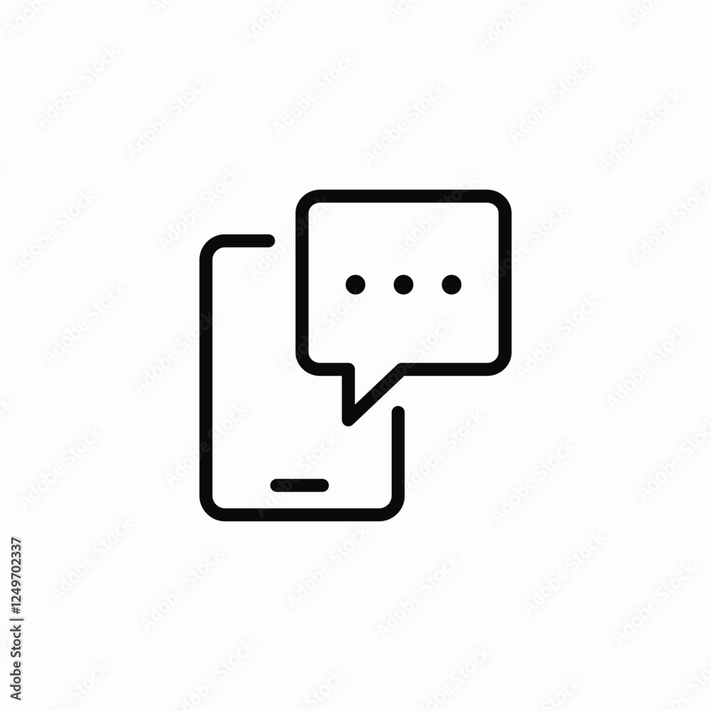 mobile long text icon sign vector