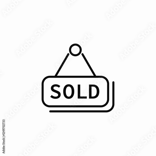 sold product icon sign vector