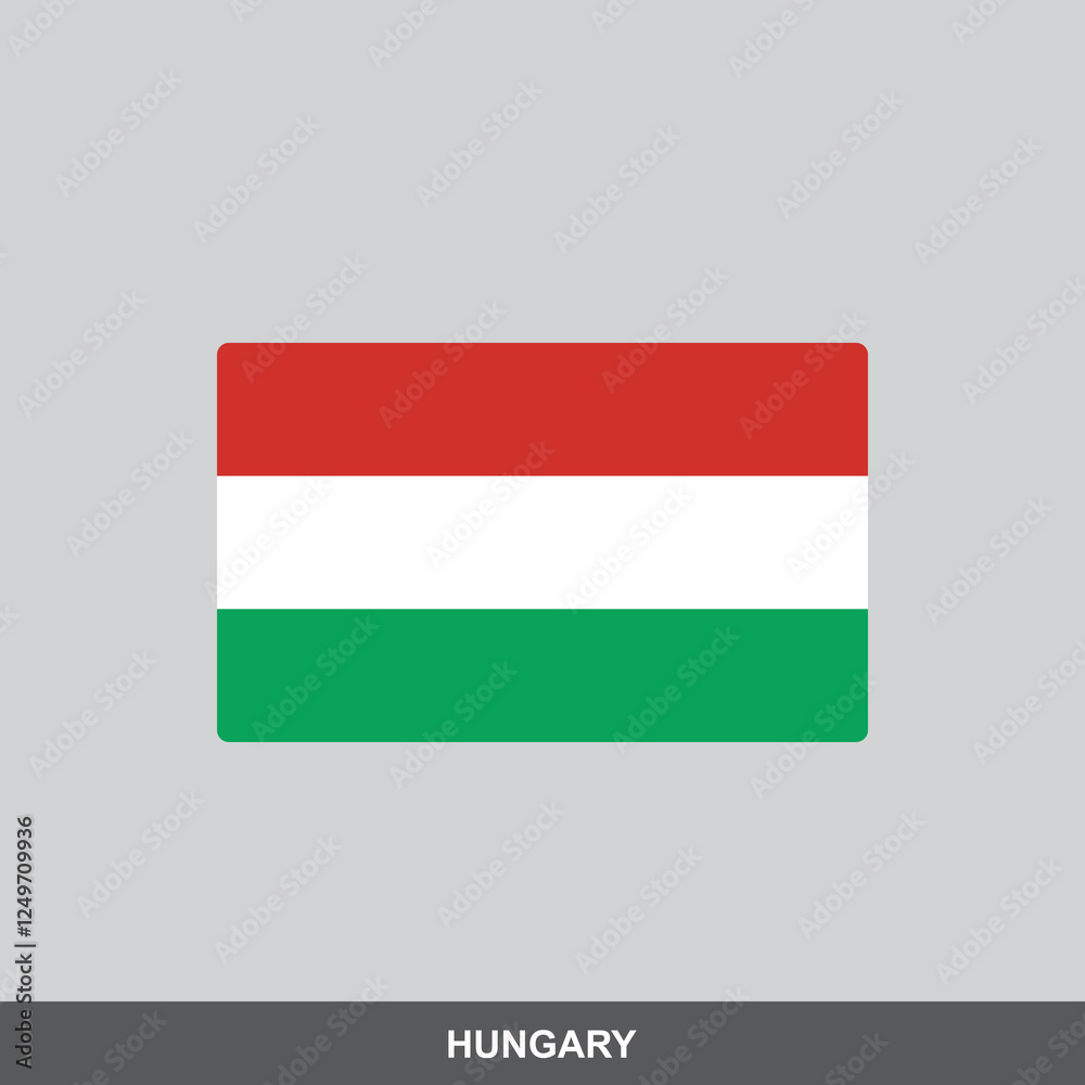 Hungary national flag vector design Hungary national flag vector design