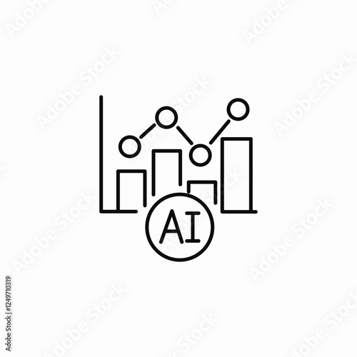 ai data analytics icon sign vector