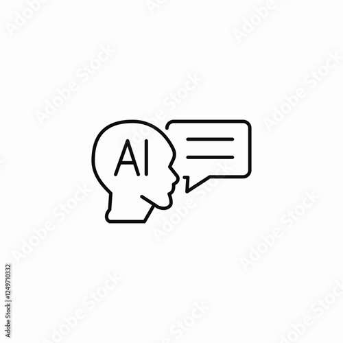 ai discussion icon sign vector
