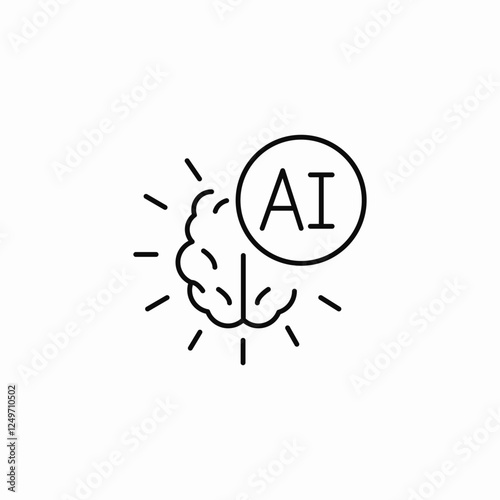ai mind icon sign vector