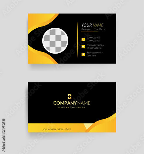 modern and creative business card design . double sided business card design template . Elegant luxury clean business card Vector illustration .Flat design vector abstract creative - Vector . 
