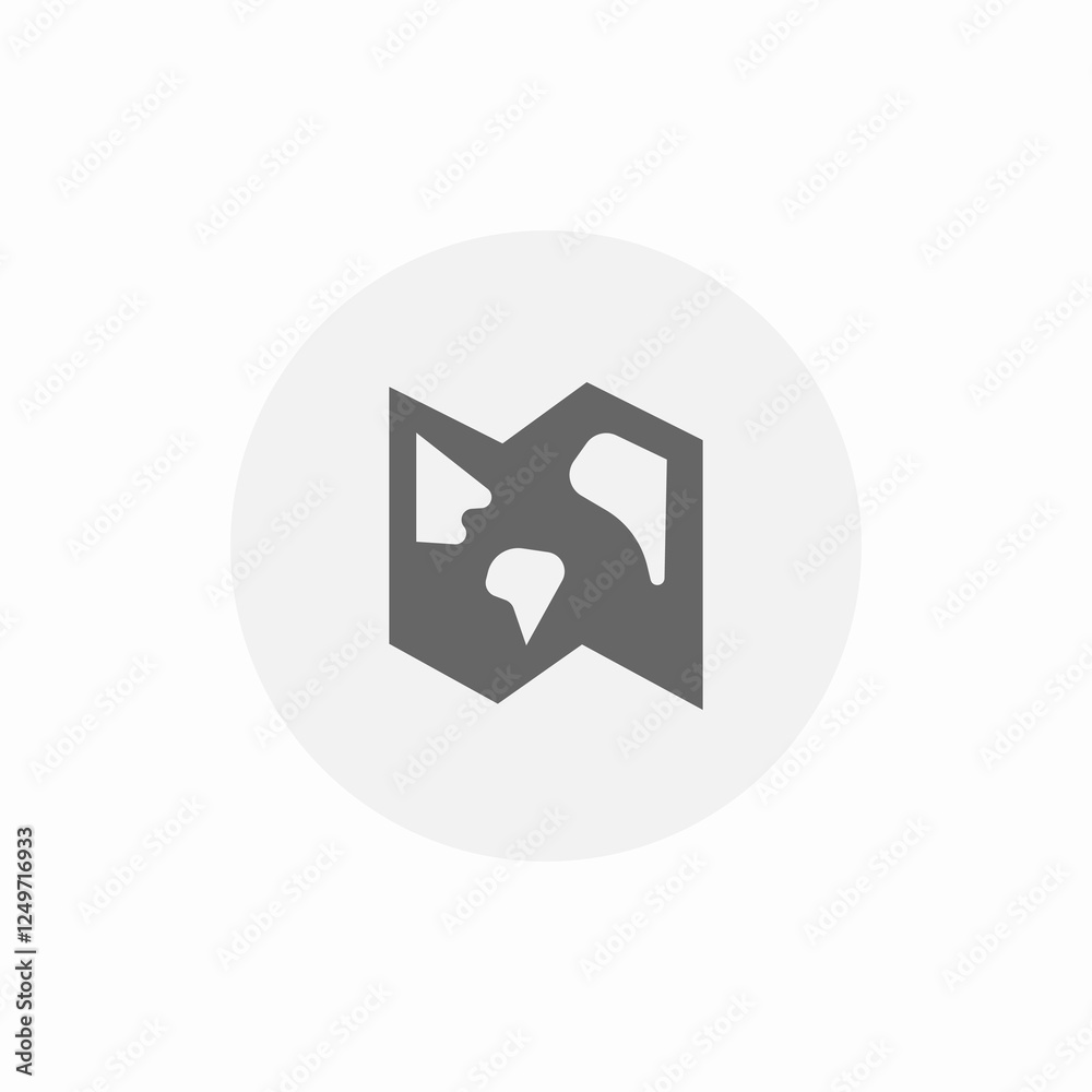 folded earth projector icon sign vector folded earth projector icon sign vector
