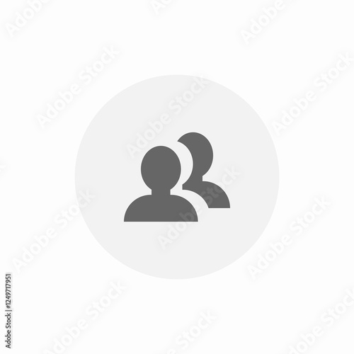 social media friends list icon sign vector