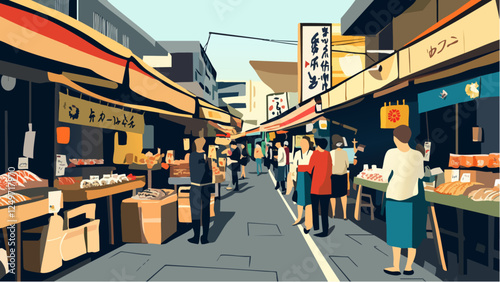 Fresh Seafood and Sushi at Tsukiji Market