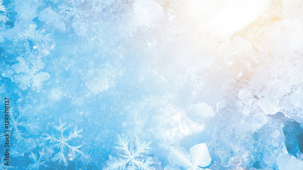 Frosty Winter Wonderland Ice Crystals Snowflake Design Frosty Winter Wonderland Ice Crystals Snowflake Design