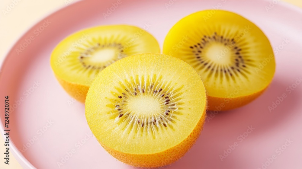 Radiant Yellow Kiwi Slices: Burst of Flavor and Health Radiant Yellow Kiwi Slices: Burst of Flavor and Health