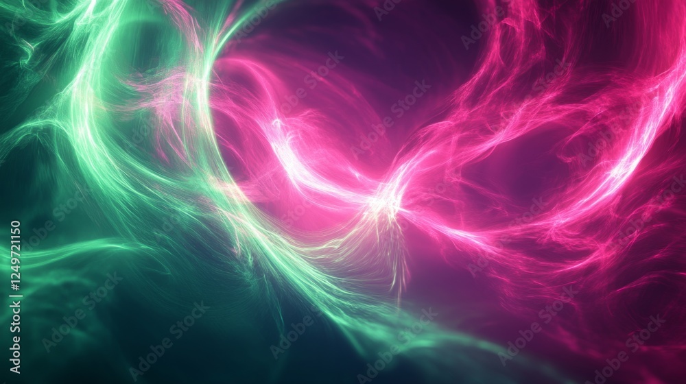 Abstract Glowing Energy Waves - Vibrant Colors Digital Art Abstract Glowing Energy Waves - Vibrant Colors Digital Art