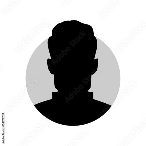 Vector flat illustration. Icons of man and woman. Avatar, user profile, person icon, profile picture. Suitable for social media profiles, icons, screensavers and as a template. Business concept.