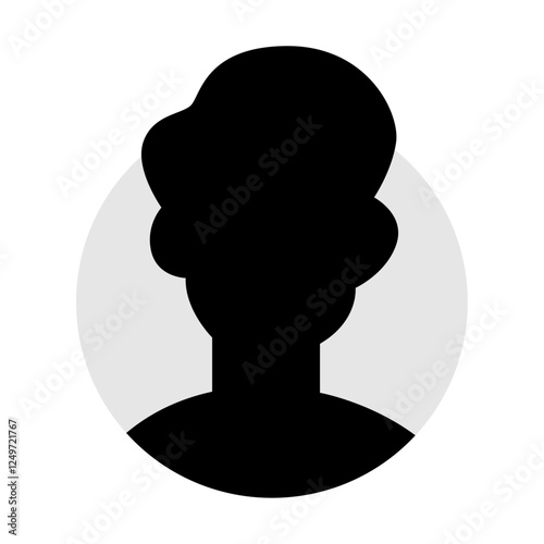 Vector flat illustration. Icons of man and woman. Avatar, user profile, person icon, profile picture. Suitable for social media profiles, icons, screensavers and as a template. Business concept.