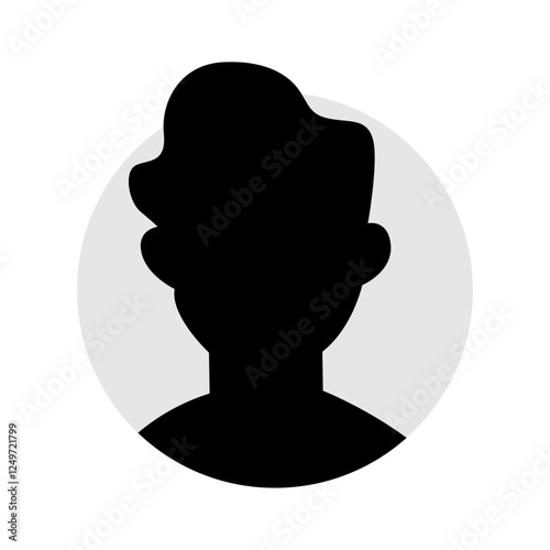 Vector flat illustration. Icons of man and woman. Avatar, user profile, person icon, profile picture. Suitable for social media profiles, icons, screensavers and as a template. Business concept.