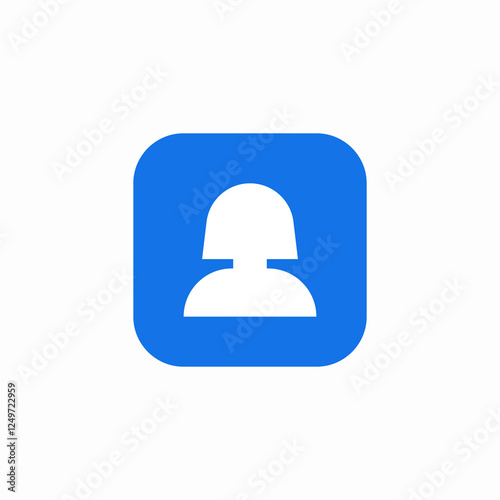 female user contact icon sign vector