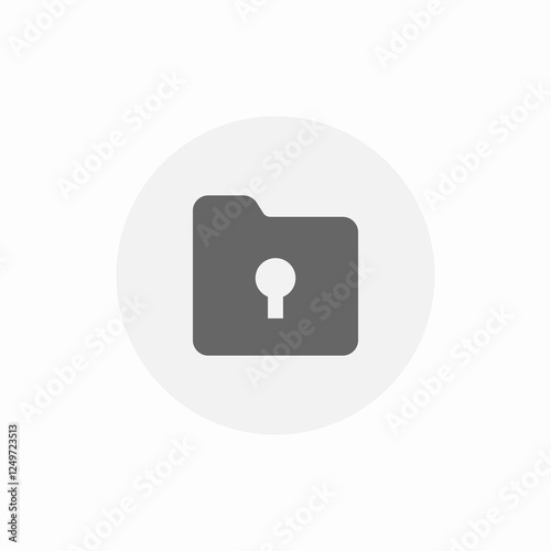 mobile folder key lock icon sign vector