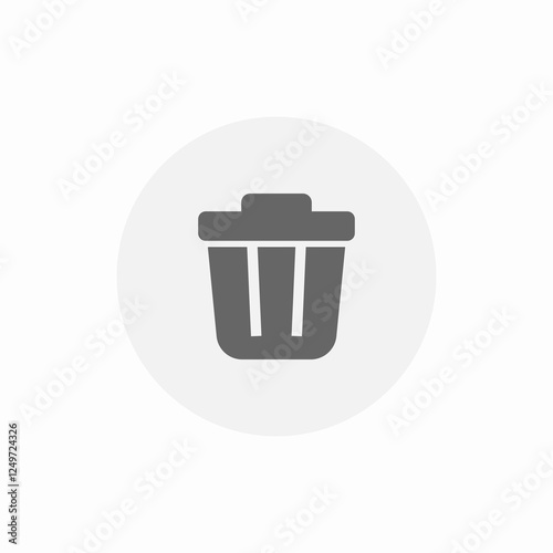 street lid bin icon sign vector