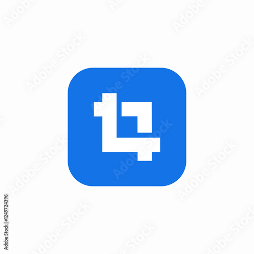 video dimension crop icon sign vector