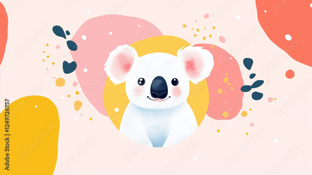 minimalist koala head icon with a rotating abstract background that adds movement and depth. The simple, yet charming koala head contrasts with the dynamic rotation, making it suit minimalist koala head icon with a rotating abstract background that adds movement and depth. The simple, yet charming koala head contrasts with the dynamic rotation, making it suit