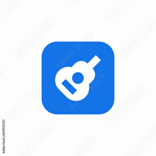 guitar rhythm icon sign vector