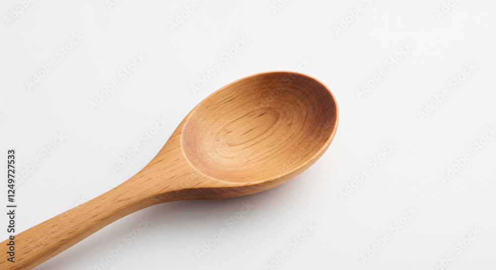 Wooden spoon, simple kitchen utensil, isolated on white background.
Wooden spoon, simple kitchen utensil, isolated on white background.