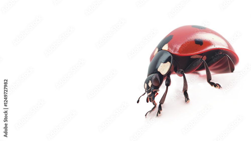 Naklejka premium Ladybug on Transparent Background