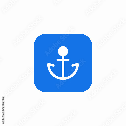 sail anchor icon sign vector
