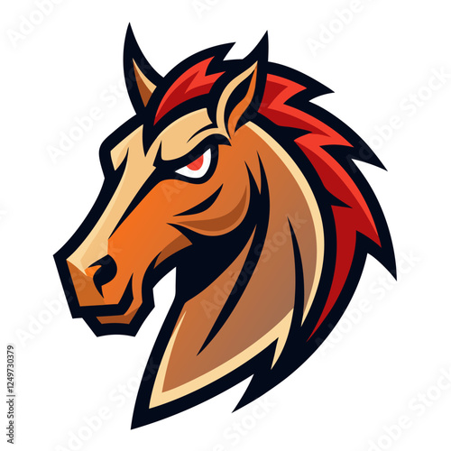 Horse Animal Vector Illustration – Cartoon, Clipart & Line Art Design on White Background, High-quality horse vector illustration, cartoon, clipart & line art design on a white background.