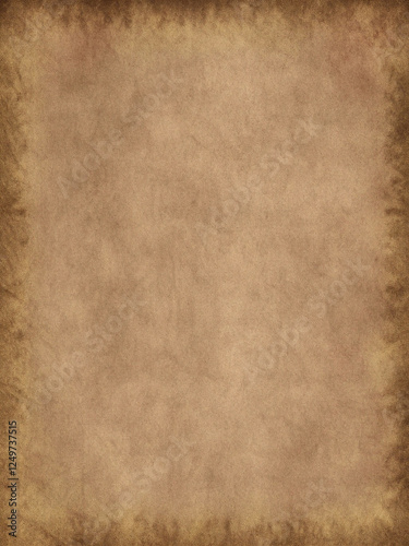 Antique old paper texture with burnt edges high-resolution design featuring brown staines and vintage blank template for books letters and historical background projects