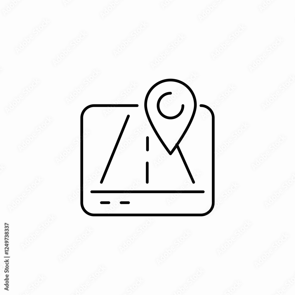 street vehicle gps icon sign vector street vehicle gps icon sign vector