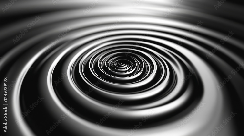 Abstract Black and White Spiral Design Abstract Black and White Spiral Design