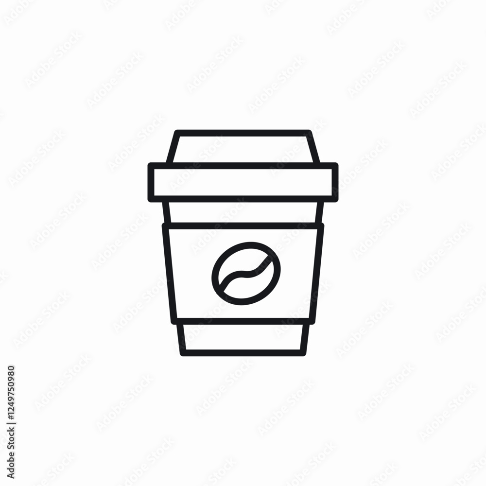 takeaway cup coffee icon sign vector takeaway cup coffee icon sign vector