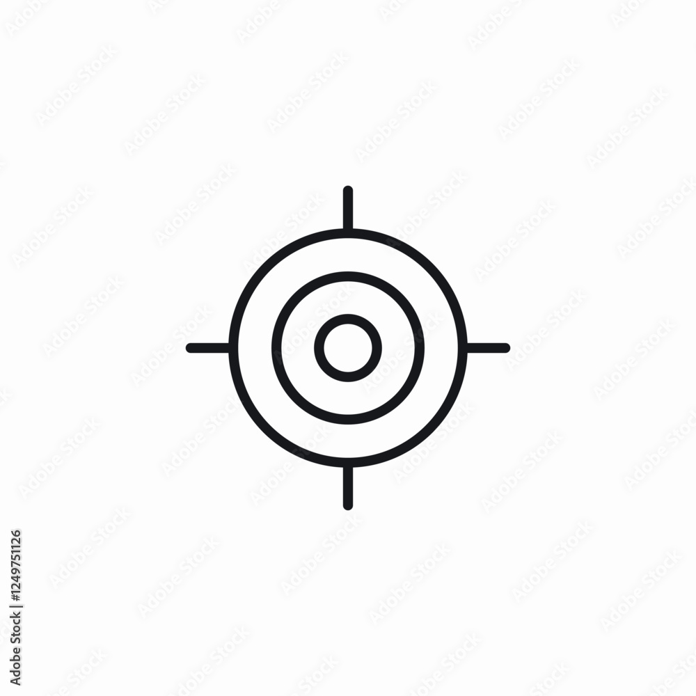 unattempted target icon sign vector unattempted target icon sign vector