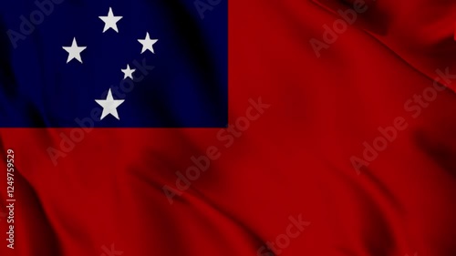 waving flag of samoa