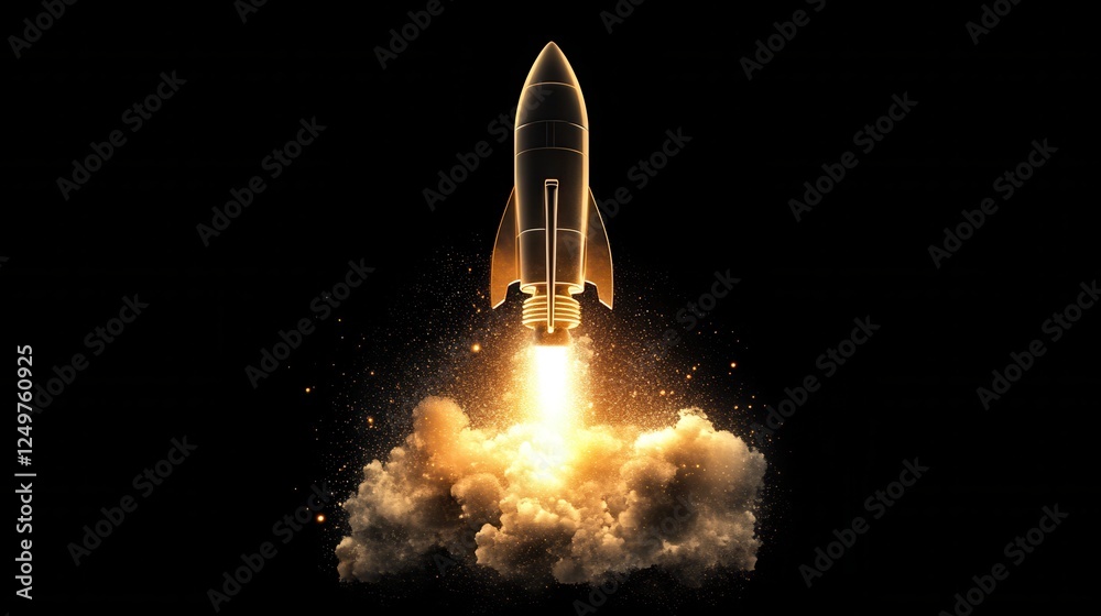 Naklejka premium Rocket bulb vector log design. Rocket launching bulb Light bulb logo design.