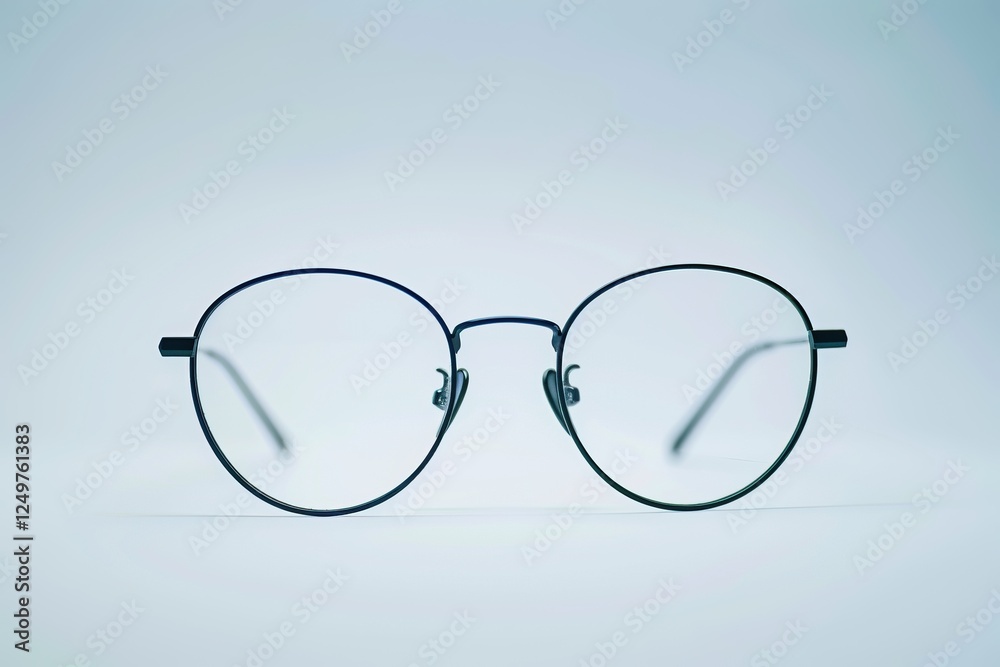 Sleek Geometric Glasses Frames with Solid Background Sleek Geometric Glasses Frames with Solid Background