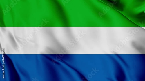 waving flag of sierra leone