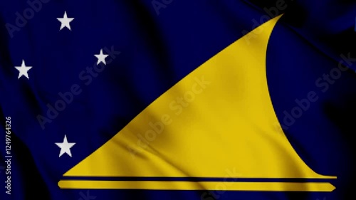 waving flag of tokelau