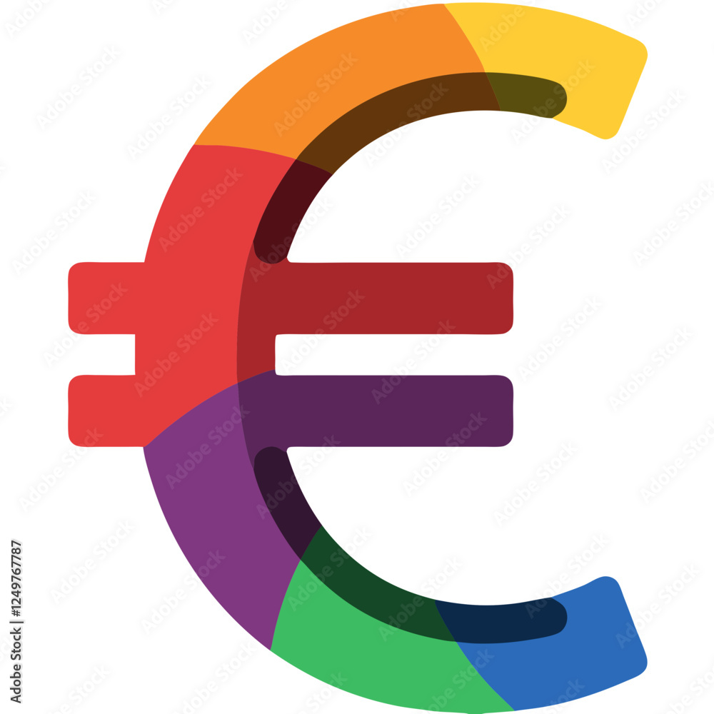 Obraz premium 3d euro symbol vector icon