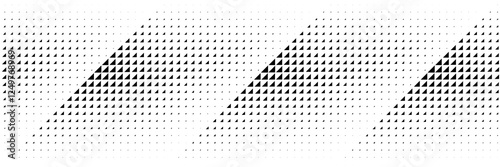 Seamless in one direction.Triangles pattern with disappearing effect