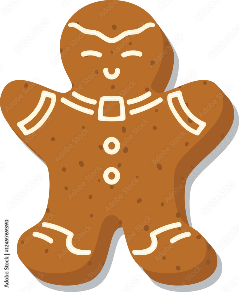 Obraz premium Brown Gingerbread Man Delicious Cookies Delicious
