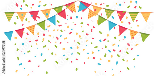 Bunting Flags Flag Party Celebration Silhouette Transparent

