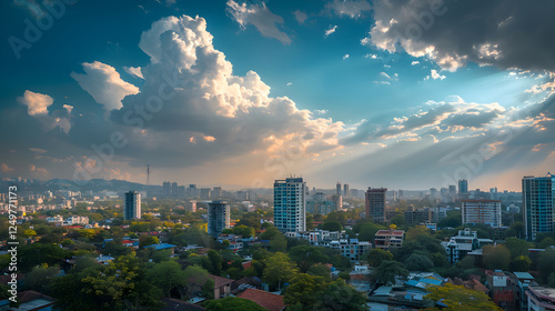 Mesmerizing Display of Diverse Architectural Styles under the Warm Glow of Pune's Typical Weather