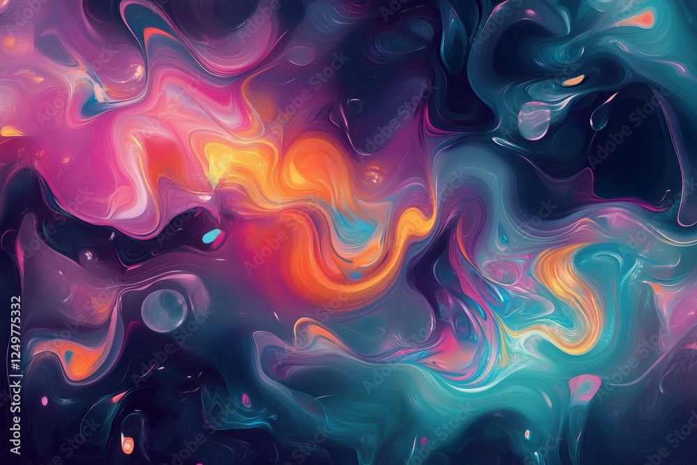 Vibrant abstract design with swirling colors and patterns Vibrant abstract design with swirling colors and patterns