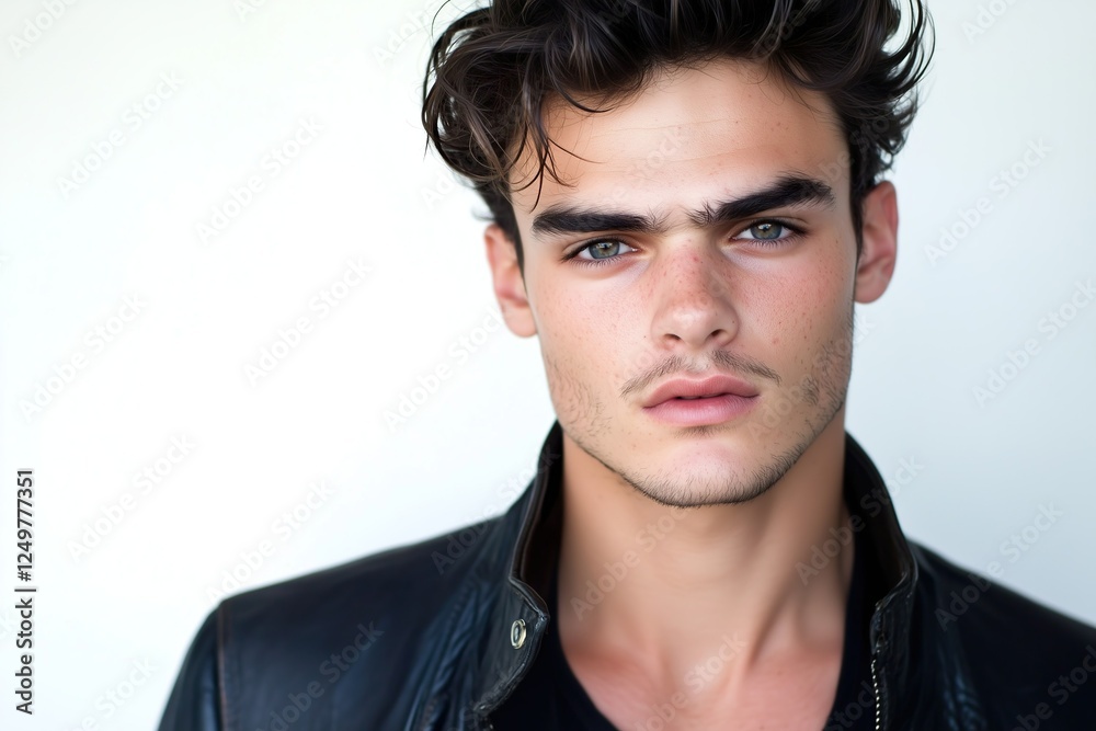 Obraz premium Young male model posing with intense expression