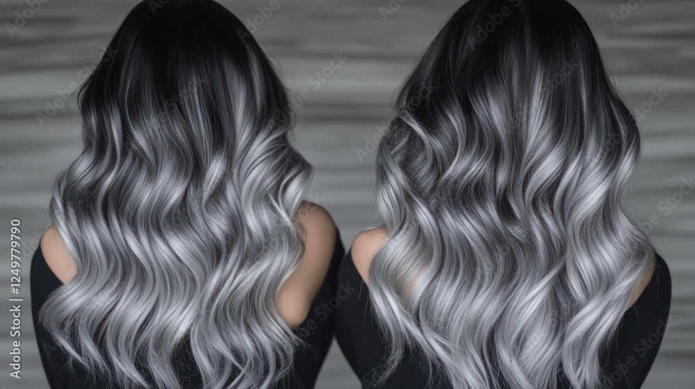 Fototapeta premium Mix from a dark gray to a light silver, creating a sleek and modern look